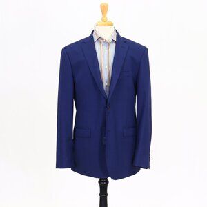 JB Britches 44L Blue Check 2-Button Sport Coat Blazer Jacket P128